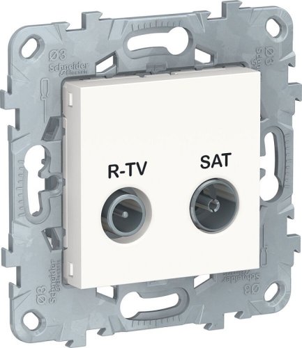 Розетка TV+R+SAT Оконечная без рамки Schneider Electric Unica New 1-м. белый фото Розетка TV+R+SAT Оконечная без рамки Schneider Electric Unica New 1-м. белый картинка